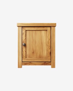 Classic Wooden Nightstand with Door
