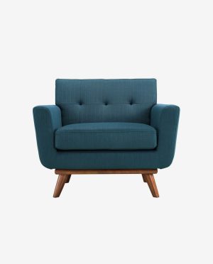 Modern Teal Armchair with Cushions