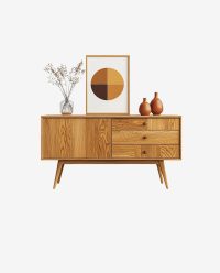 Stylish Wooden Sideboard with Drawers